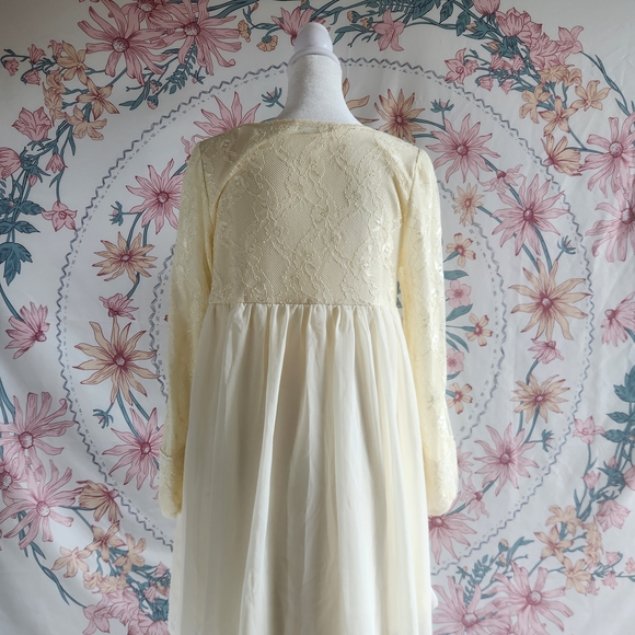 Axes Femme Babydoll Empire Highwaist Dress Gown Harajuku J Fashion Cream Cottage - Picture 8 of 16